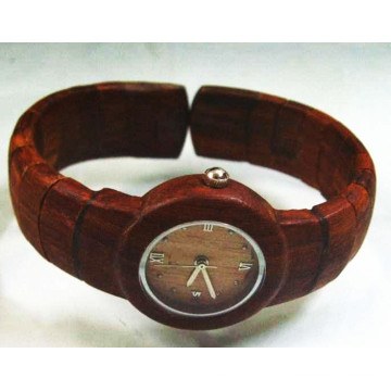 Reloj de pulsera de alta calidad Hlw048 OEM de madera y reloj de madera Bamboo Watch